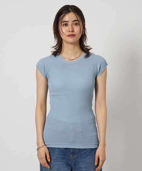 tシャツ gicipi:リブ フレンチ スリーブ（CALCIO） レディース gicipi:リブ フレンチ スリーブ（CALCIO）（Tシャツ/カットソー