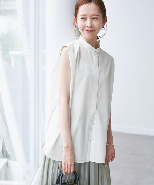 ロペノースリーブブラウス ROPE' PICNIC（ロペ ピクニック） ブラウス シャツ 「UVカット・接触冷