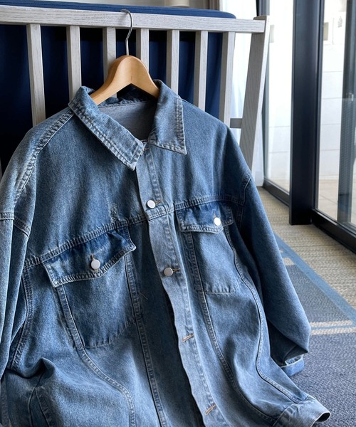 wee9s オーバーサイズデニムジャケット FREEサイズ wee9s 「wee9s」 デニムジャケット FREE ブラック レディース