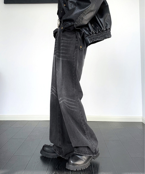 「neos」 加工デニムパンツ MEDIUM ネイビー メンズ