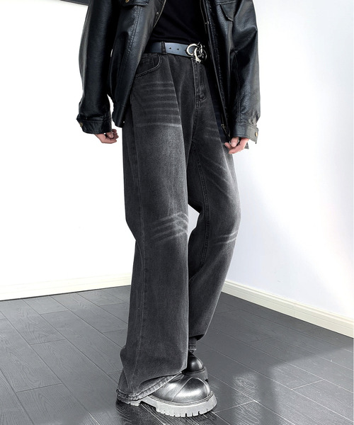 「neos」 加工デニムパンツ MEDIUM ネイビー メンズ