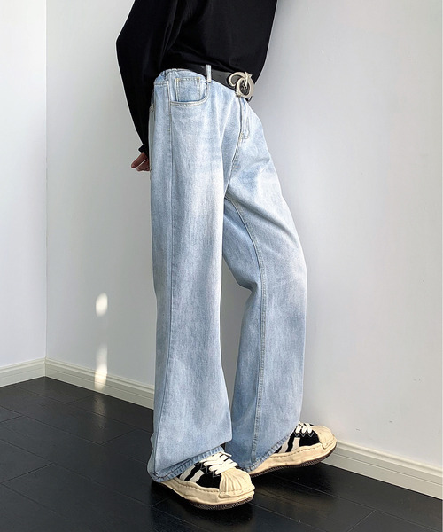 「neos」 加工デニムパンツ MEDIUM ネイビー メンズ