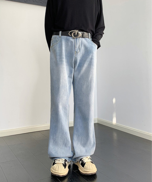 「neos」 加工デニムパンツ MEDIUM ネイビー メンズ