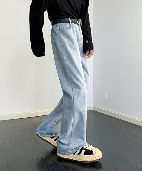 「neos」 加工デニムパンツ MEDIUM ネイビー メンズ