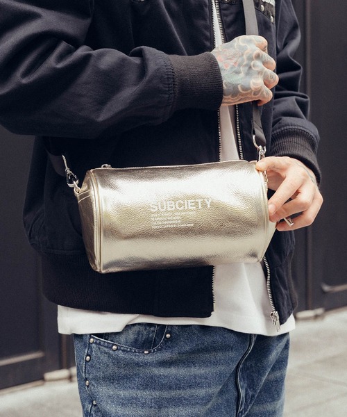Subciety（サブサエティ） ショルダーバッグ Leather cylinder bag