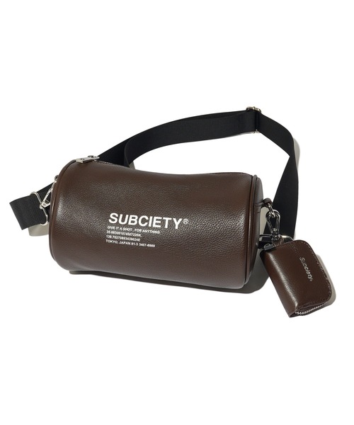 SUBCIETY サブサエティ Leather cylinder bag subciety メンズ ショルダーバッグ カバン シリンダーバッグ レザー 送料無料 atfacc Subciety（サブサエティ） ショルダーバッグ Leather cylinder bag