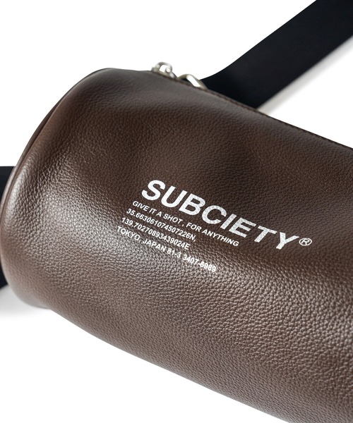 Subciety（サブサエティ） ショルダーバッグ Leather cylinder bag
