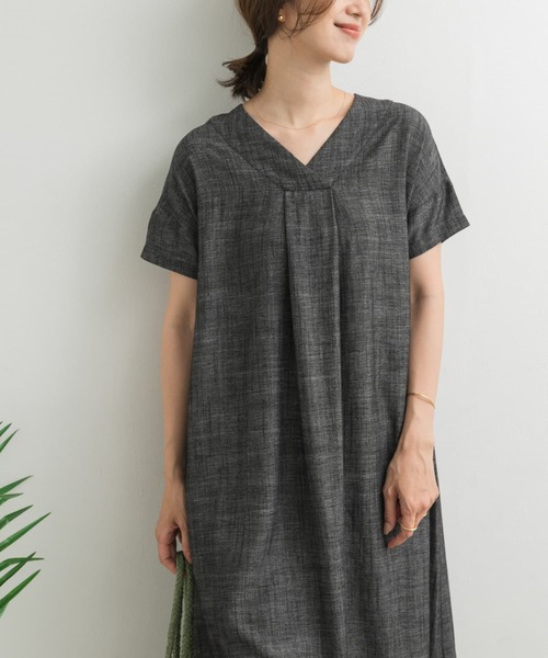 kirin☻︎様新品◎URBAN RESEARCH DOORS◎リネンワンピース URBAN RESEARCH DOORS ワンピース リネンギャザーワンピース