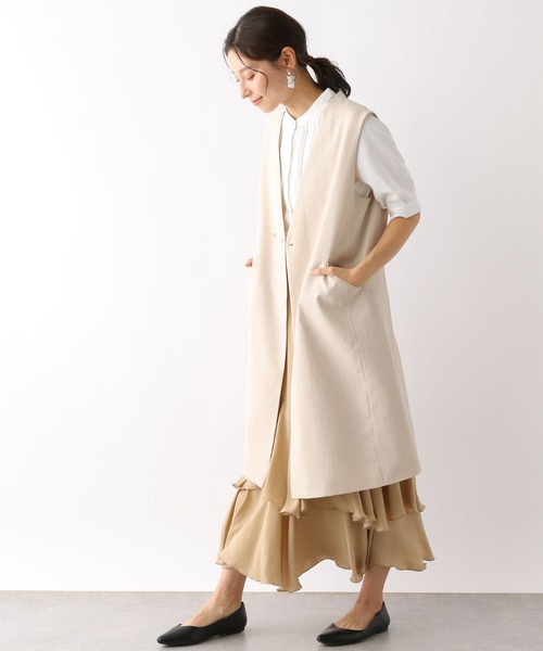 「LEPSIM」 半袖ブラウス LARGE グレイッシュベージュ レディース