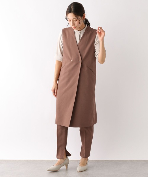 「LEPSIM」 半袖ブラウス LARGE グレイッシュベージュ レディース