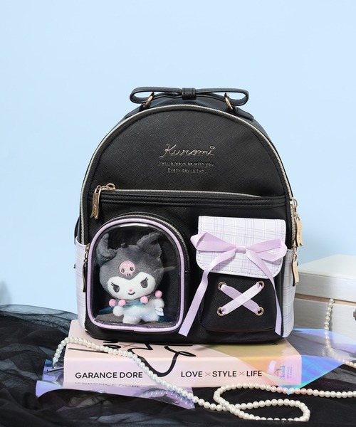 sanrio リュック サンリオ チェック クリアポケット ぬいぐるみ