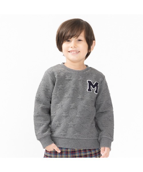 moujonjon（ムージョンジョン） トレーナー 星柄キルトトレーナー