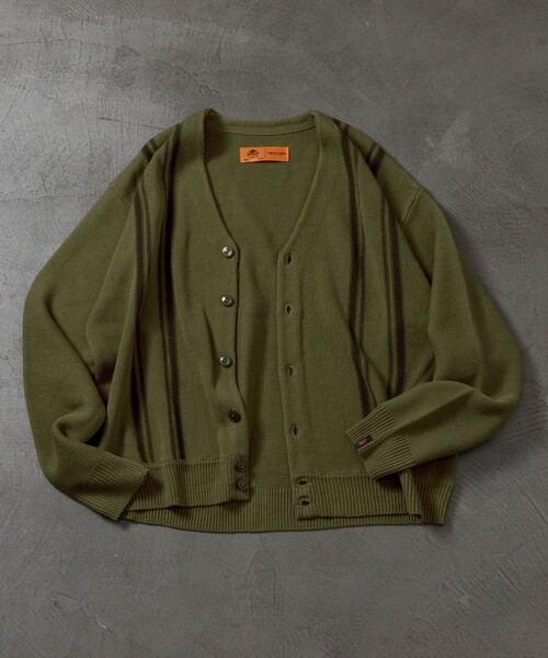 カーディガン RED KAP/レッドキャップ 別注 ガーター編み ストライプ カーディガン メンズ | RED KAP | 16
