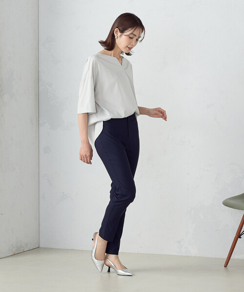 「COMME CA ISM」 半袖ブラウス FREE ホワイト レディース_画像7