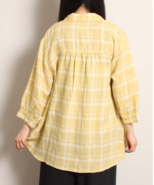 「MB mint breeze」 7分袖シャツ 3L ブルー レディース_画像8