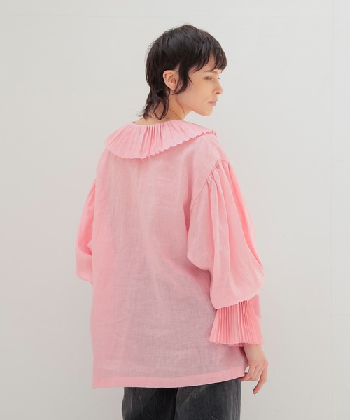venit（ヴェニット） ブラウス シャツ VENIT / linen pleats blouse