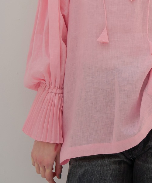 venit（ヴェニット） ブラウス シャツ VENIT / linen pleats blouse