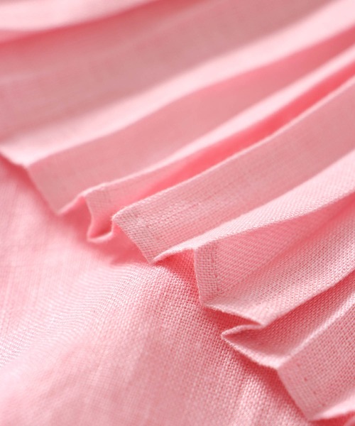 ブラウス シャツ VENIT / linen pleats blouse(リネンプリーツブラウス VEG-5519-A) レディースの画像