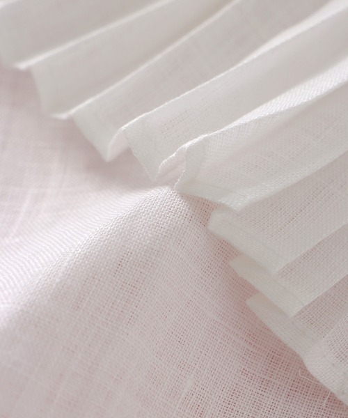 ブラウス シャツ VENIT / linen pleats blouse(リネンプリーツブラウス VEG-5519-A) レディースの画像