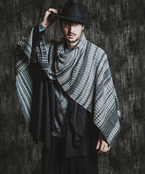 NO ID.（ノーアイディー） ポンチョ mn3191- 4WAYツイストニット