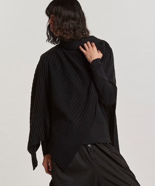 NO ID.（ノーアイディー） ポンチョ mn3191- 4WAYツイストニット