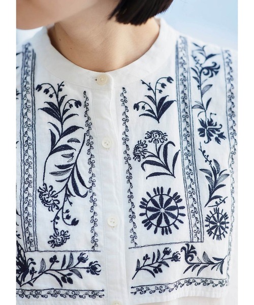 「Sunny clouds」 半袖ブラウス - ホワイト レディース_画像7