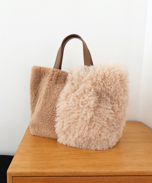 T・S・L トートバッグ ファー切り替えトートバッグ レディース