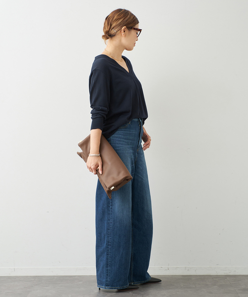 【美品】ドゥーズィエムクラス/ アゼVネックプルオーバー Deuxieme Classe（ドゥーズィエムクラス）の「*OLBIAアゼVネック プル