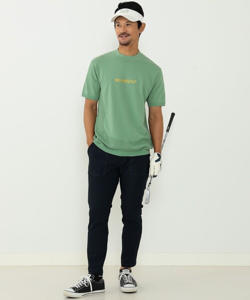 BEAMS GOLF（ビームス ゴルフ） 半袖Tシャツ MEDIUM オリーブ メンズ