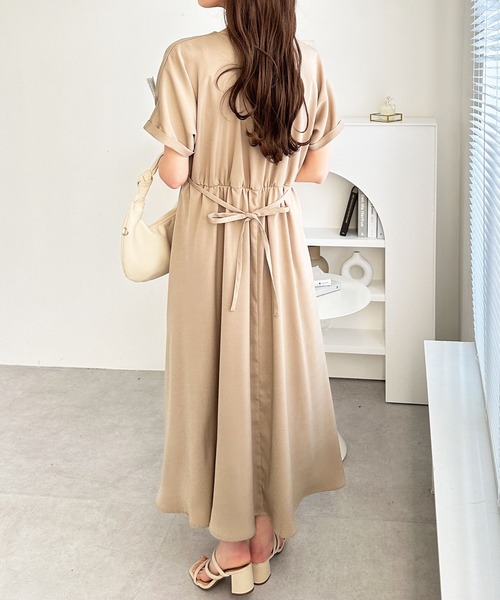 「GeeRA」 半袖ワンピース MEDIUM ブラック レディース_画像2