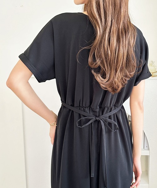 「GeeRA」 半袖ワンピース MEDIUM ブラック レディース_画像4