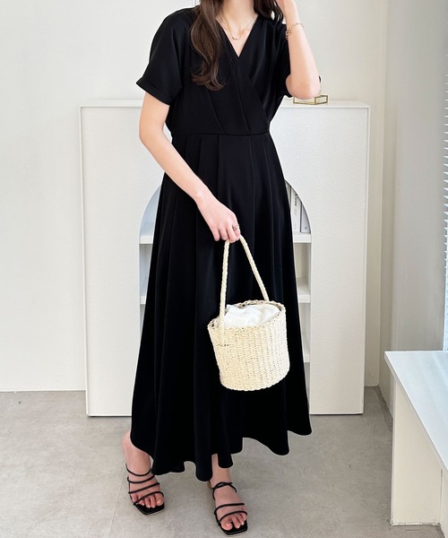 「GeeRA」 半袖ワンピース MEDIUM ブラック レディース_画像6