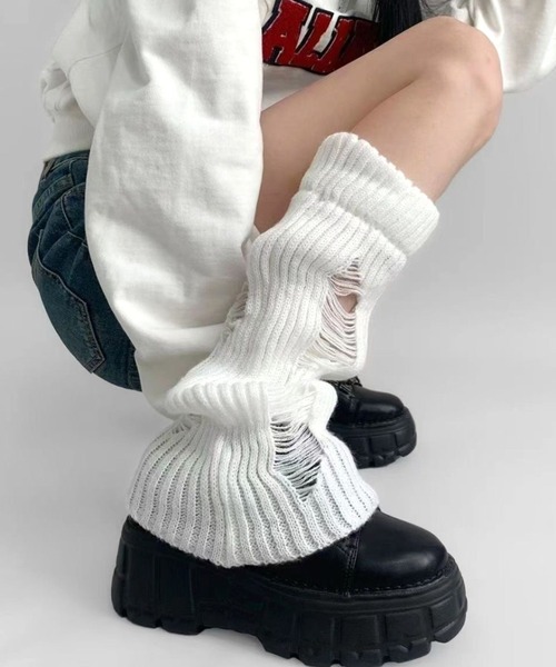 CANVAS+ レッグウォーマー 「CANVAS＋」ダメージルーズレッグ