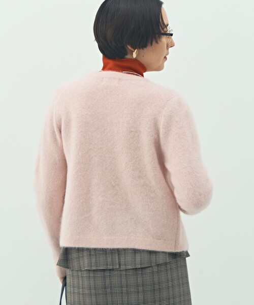 NOLLEY'S（ノーリーズ） カーディガン ヘアリークルーネックニット