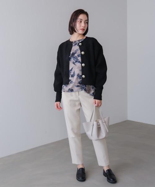 Bou Jeloud（ブージュルード） ブラウス シャツ 花柄ワイドブラウス 