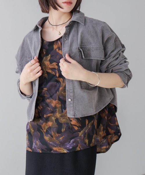 Bou Jeloud（ブージュルード） ブラウス シャツ 花柄ワイドブラウス 
