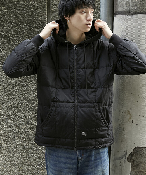 TAION（タイオン） ダウンジャケット ダウン SC FRONT ZIP DOWN HOODIE