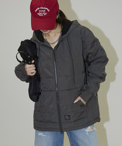 TAION（タイオン） ダウンジャケット ダウン SC FRONT ZIP DOWN HOODIE
