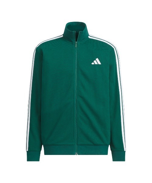 adidasジップアップジャージ緑M adidas（アディダス） ジャージ レギュラーフィット ワッフル トラック