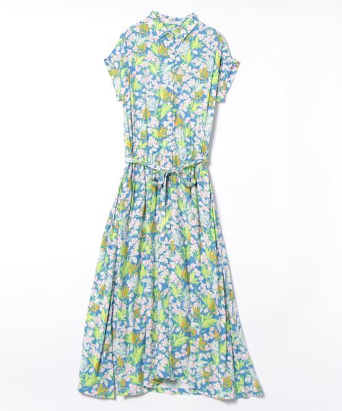 「PREFERIR」 シャツワンピース SMALL ブルー レディース_画像3