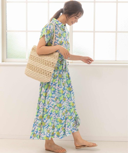 「PREFERIR」 シャツワンピース SMALL ブルー レディース_画像9