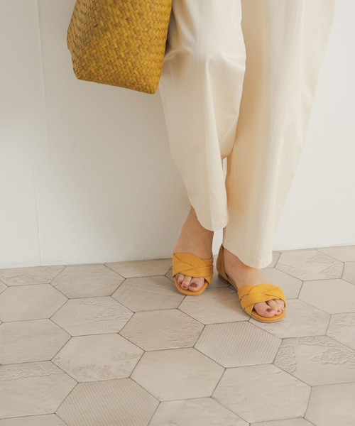 「URBAN RESEARCH DOORS」 フラットサンダル 38 ライトベージュ レディース_画像2