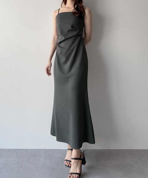 「mipiarl」 キャミソールワンピース MEDIUM チャコール レディース_画像7