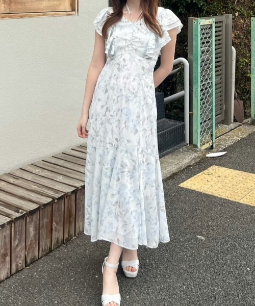 「rienda」 半袖ワンピース SMALL ホワイト レディース_画像3