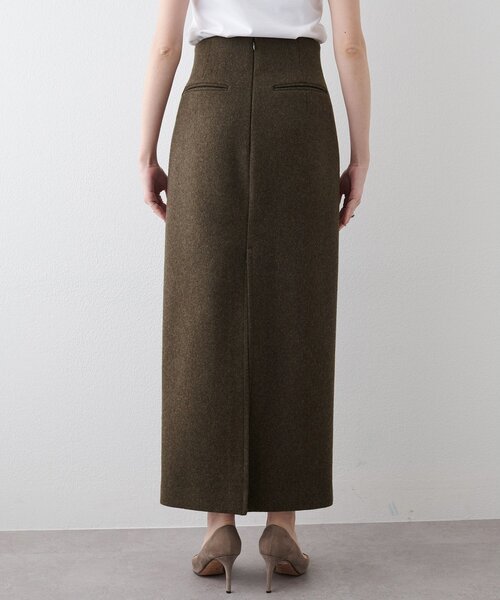 Whim Gazette（ウィム ガゼット） スカート メルトンスリットスカート