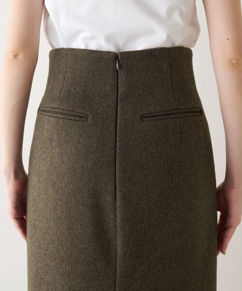 Whim Gazette（ウィム ガゼット） スカート メルトンスリットスカート