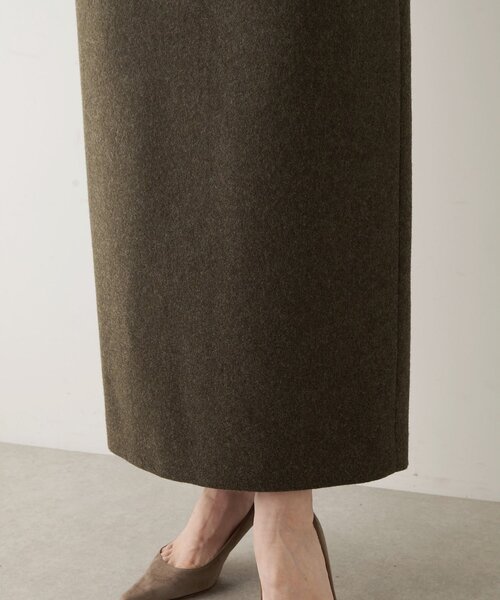 Whim Gazette（ウィム ガゼット） スカート メルトンスリットスカート