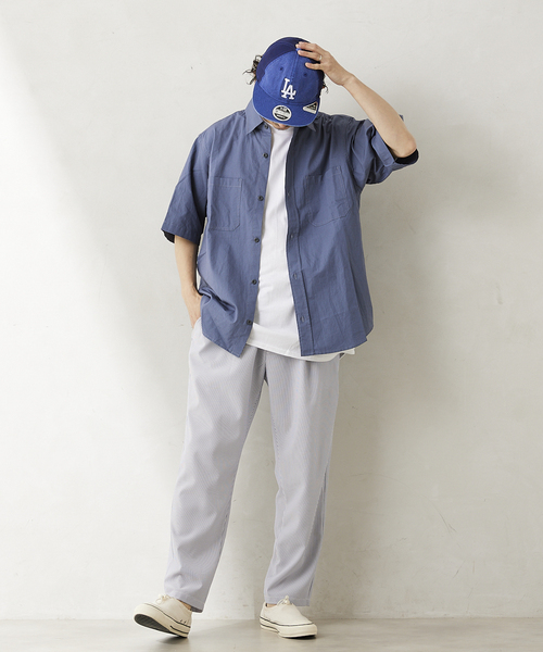 「JOURNAL STANDARD relume」 半袖シャツ MEDIUM ネイビー メンズ_画像5