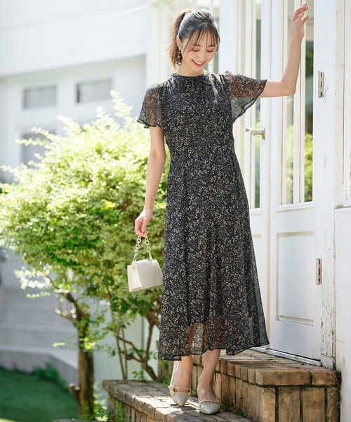 「ANY SIS」 半袖ワンピース 1 ベージュ レディース_画像3