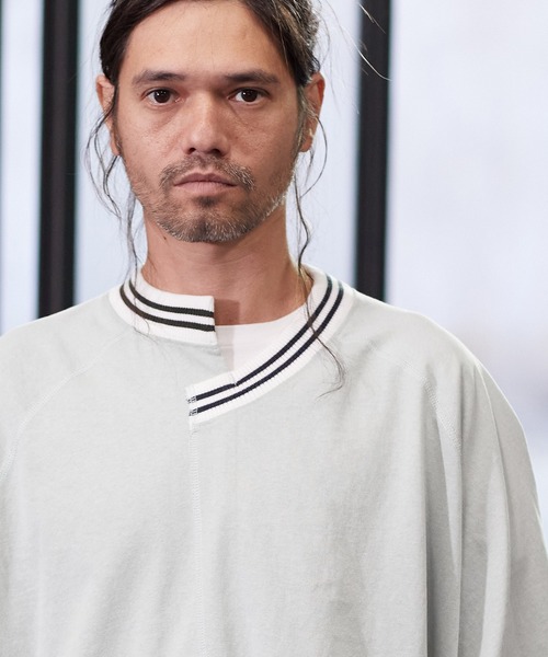 「a lit r」 半袖Tシャツ M チャコール メンズ_画像4